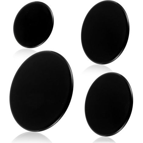 Tapas de quemadores mejoradas para cocinas de gas, juego de 4 piezas de repuesto para tapas metálicas para cocinas Sabaf, 55 mm/75 mm/100 mm (plano) (1/5)