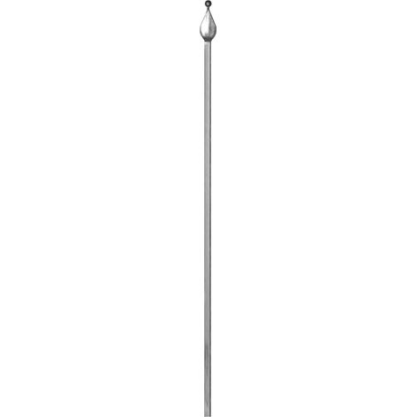IAM DESIGN Zierstab 1200mm zum Anschweißen mit Lanze 85x35mm, Eisenstange passend zu Handlauf Treppengeländer, Schmiedeeisen glatt/rund (1/5)