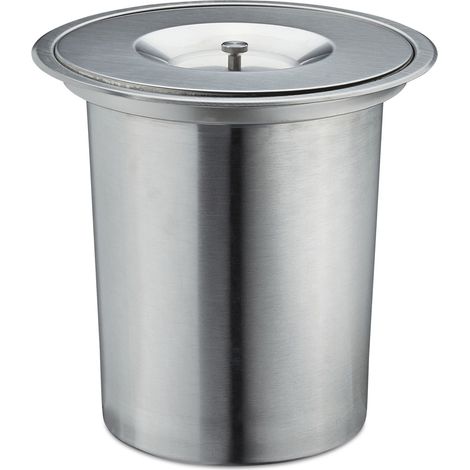 Cubo de basura empotrable para cocina 8 l con tapa antiolor estilo moderno acabado brillante de acero inoxidable 130010148 (1/5)