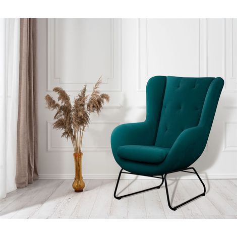 Sessel Designersessel ARTEMIS in Stoff Kronos Meeresgrün (1/3)