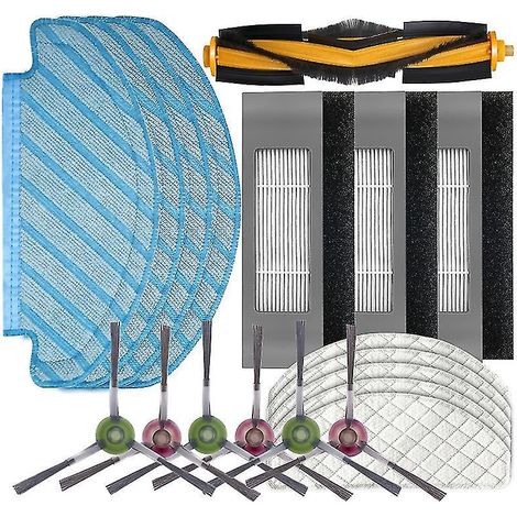 19-teiliges Set aus Filterbürste, Wischmopp und Staubsaugerzubehör