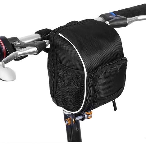 Borsa da manubrio per bicicletta, impermeabile e con tasca frontale per cestino da bicicletta (1/5)