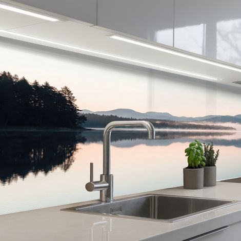 SCHIENALI CUCINA Acqua - Alberi - Strato di nebbia 150x60 cm (1/5)