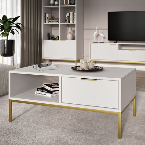 Tavolino Seattle 100 cm Bianco (1/5)