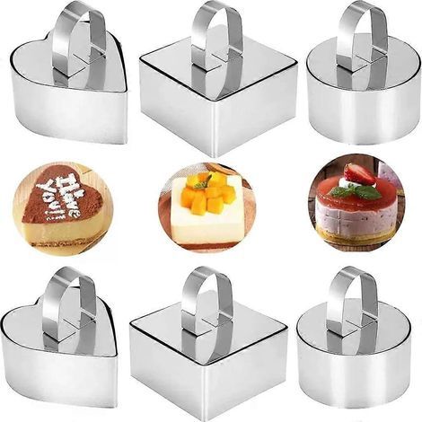 Lot de 6 anneaux à dessert en acier inoxydable (1/5)