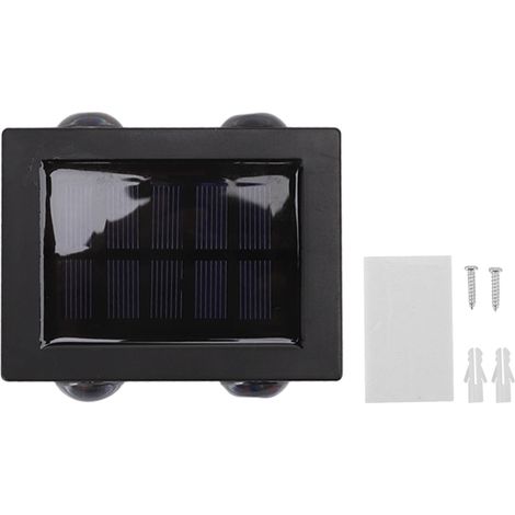Ortviai Applique murale solaire LED moderne avec éclairage haut/bas, IP65, blanc, pour extérieur (jardin, piscine, allée) (1/5)