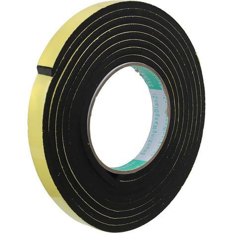 Nastro in schiuma EVA monofacciale impermeabile per l'isolamento di porte e finestre, striscia sigillante in schiuma ad alta densità 12 mm (L) x 3 mm (spessore) x 5 m (larghezza) (1/5)