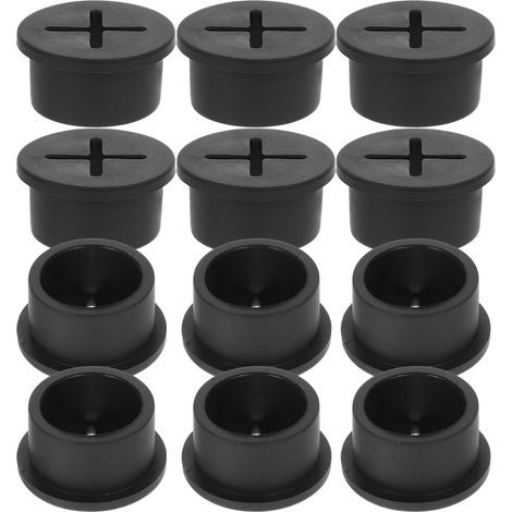 câbles en caoutchouc noir de 25 cm lot de 12 bouchons pour