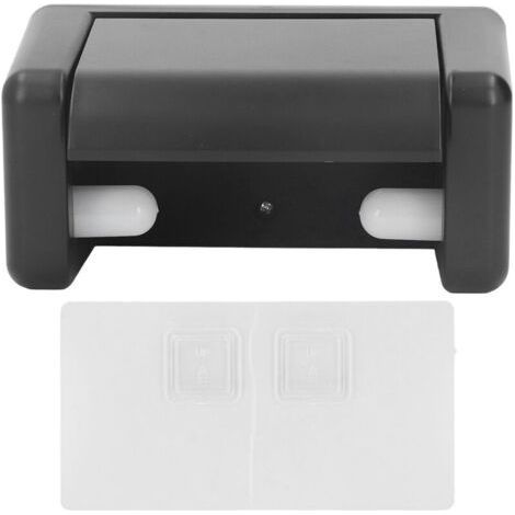 Wall box for toilet paper – No drilling, self-adhesive – Anti-humidity – Black (1/5)