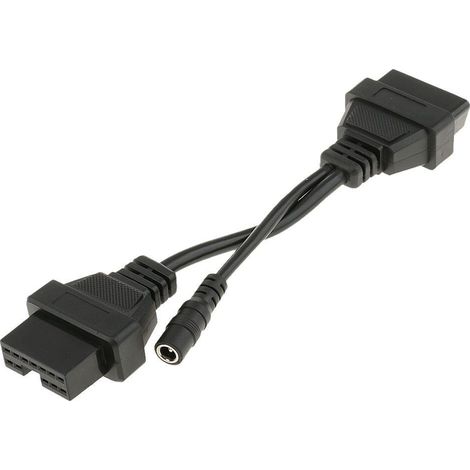 12Pin OBD1 a 16Pin OBD2 Cable Diagnostico compatible con Mitsubishi Hyundai OBDII Adaptador Conector