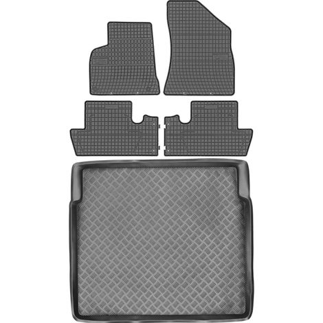 Set di tappetini in gomma per auto e tappetino per bagagliaio per Peugeot 5008 I Minivan dal 2009 al 2017. (1/5)