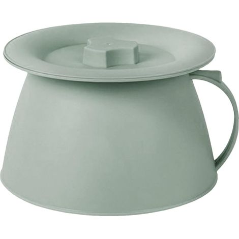 Tragbarer 1,5-Liter-Nachttopf – Robustes PP mit Deckel – Hygienisches, geruchsdichtes Becken – Für Erwachsene und Kinder – Für Zuhause und unterwegs – 22,3 cm (1/5)