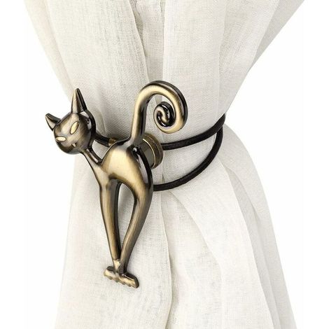Pince de Rideau d&39embrasse de Rideau de Chat Mignon exécution exquise magnétique pour la décoration de la Maison Divers Rideaux(Qinggu) (1/5)