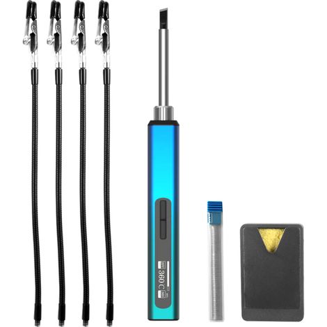 Mini fer à souder électrique intelligent portable 65 W, station de soudage haute puissance, écran OLED, boîtier en alliage d'aluminium, contrôle précis de la température PID (80-420 °C). (1/5)