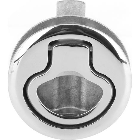 Verrou nautique en acier inox 316 avec poignée relevable affleurante - serrure trappe pont accessoire (1/5)