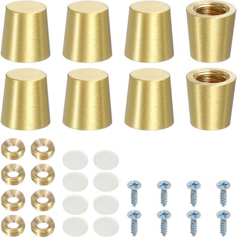 8pcs Pieds en Laiton pour Planche à Découper Cône 15x15mm (1/5)