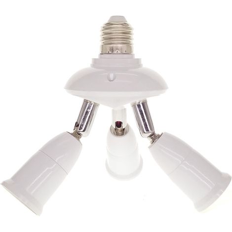 E27-Lampenfassungadapter, 3-Lampen-Verteiler, verstellbare Winkel für breite Innen-/Außenbeleuchtung (1/5)