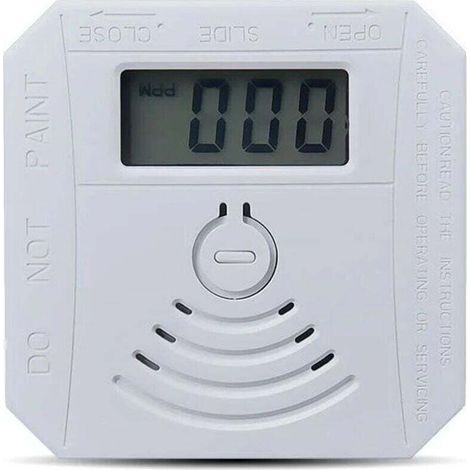 Combination Gas Detector Carbon Monoxide Smoke Detector Battery Operated CO Smoke Detector with LED Display Flash Audible Alarm Sound Warning Pattern (1/4)