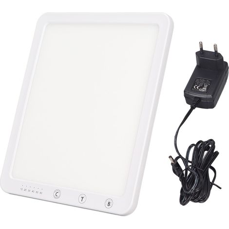 Lampe De Therapie Sad - 10000 Lx - 3 Temperatures De Couleur 3000K A 6500K - 5 Niveaux D Eclairement - Minuterie 10 A 60 Min - 1 Piece (1/5)