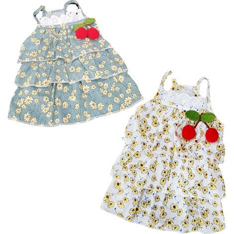 2 robes pour chien, jupe tutu motif ours, coton respirant, taille S/M/L, pour chiennes et chiots (1/5)