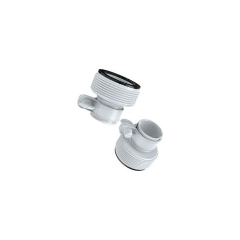 Set di 2 adattatori per tubo flessibile di tipo B per piscine Intex - Con filettatura - Per raccordi da 1,5" e 1,25" - Crezuo