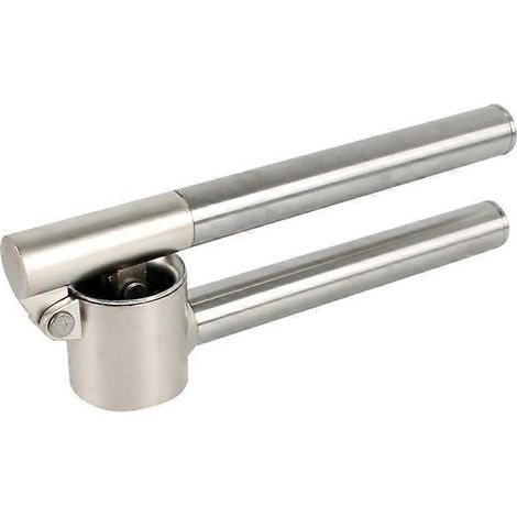 Presse-ail extensible en acier inoxydable, broyeur d'ail/de gingembre avec panier amovible, facile à nettoyer, 18,6 x 3 cm (1/5)