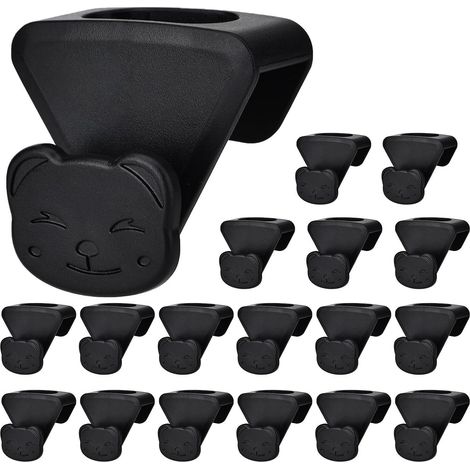 Lot de 18 crochets de fixation pour cintres - Accessoires d'organisation pour ceintures - Cintres peu encombrants - Pour locataires, propriétaires de maison, dortoir, magasin, vêtements, sac à main (1/4)