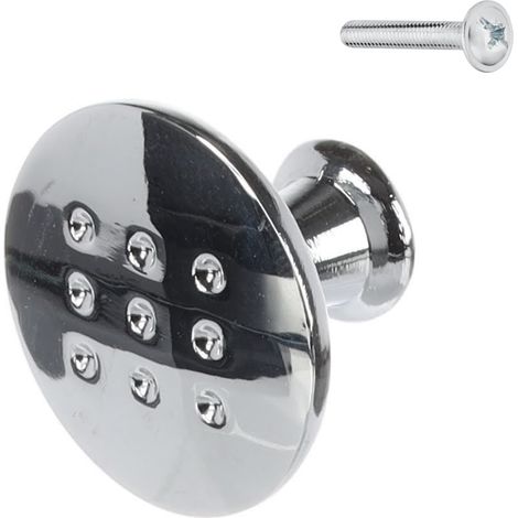 Perilla de mueble redonda de cromo pulido Riex XK10 (1/5)
