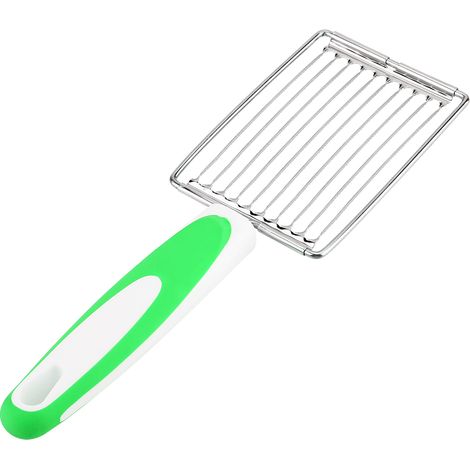 Coupe-viande en acier inoxydable pour jambon, fruits, tomates, aliments mous (vert) (1/5)