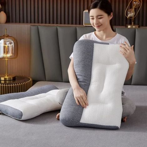 Oreiller super ergonomique, Correction Contour de Traction Oreiller de Dormir, Oreiller Douleurs au Cou et aux Épaules,1pc, 48x74cm (1/4)