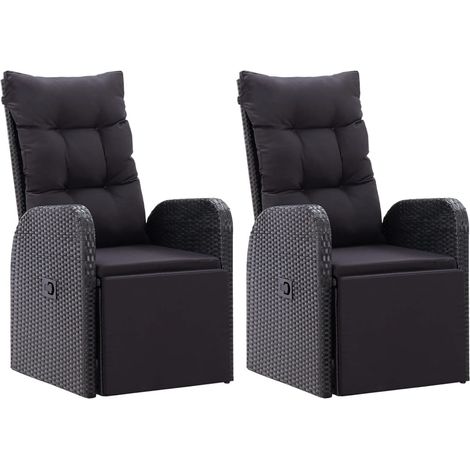 Maison Exclusive - Sillones de jardín reclinables con cojines 2 u
