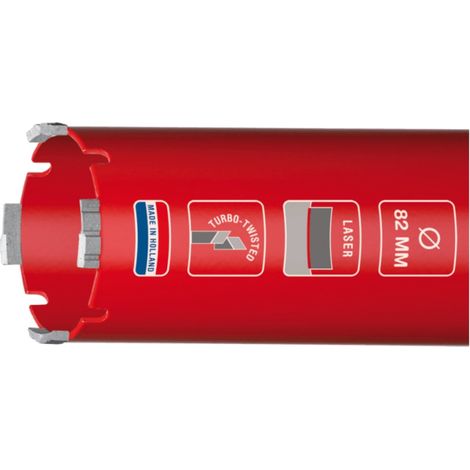 Carat Bohrkrone DUSTEC Länge 340 mm X M16 82 x 340 mm HTL0823404