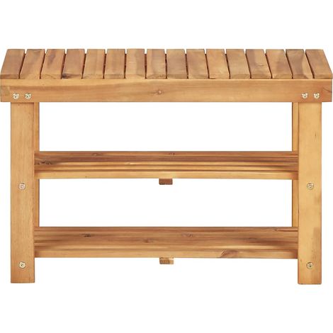 Scarpiera  Mobile per scarpe 70x32x46 cm in Legno Massello di Acacia (1/5)