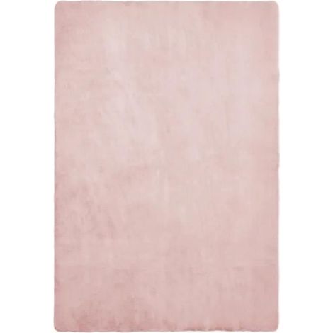 Tapis descente de lit - JUANIO - 170x120 cm - Polyester 100% - Rose clair - Microfibre 650 g/m² (1/3)