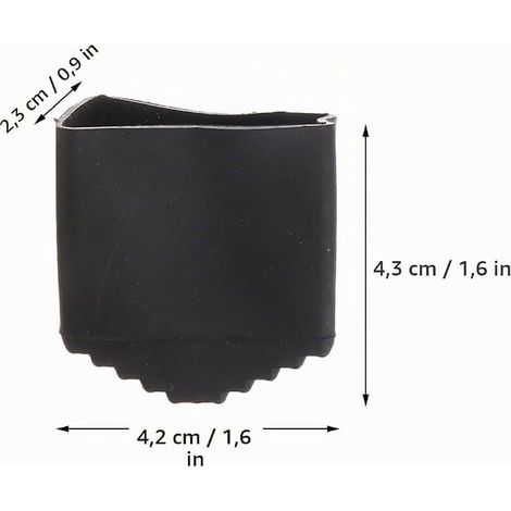 Set of Rubber Foot Covers for Ladder Floor Protection and Stability Accessories Safety for Ladder and Sliding Ladders 1.69 x 1.65 x 0.91 Inches (1/2)