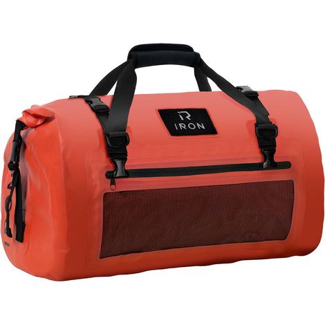 Motorrad Gepäckrolle 70L wasserdicht mit Schultergurten und Befestigungsriemen Orange (1/5)