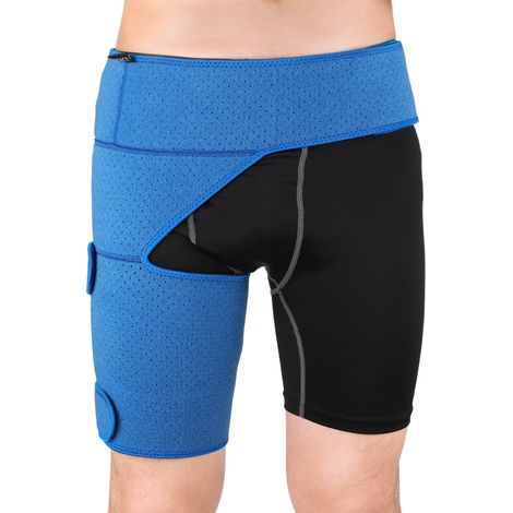 Perforierter blauer Lendenstützgürtel für Oberschenkel und Taille – Atmungsaktiver Komfort (1/3)