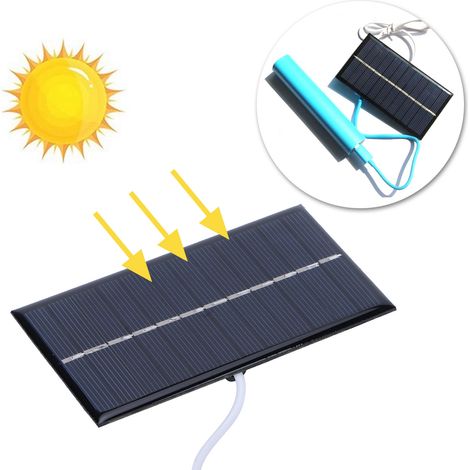 Selbstgebautes 1W 6V 110x60mm Polysilizium-Solarpanel für Elektronikprojekte, Lampen und Wasserpumpen ohne Energiespeicher (1/5)