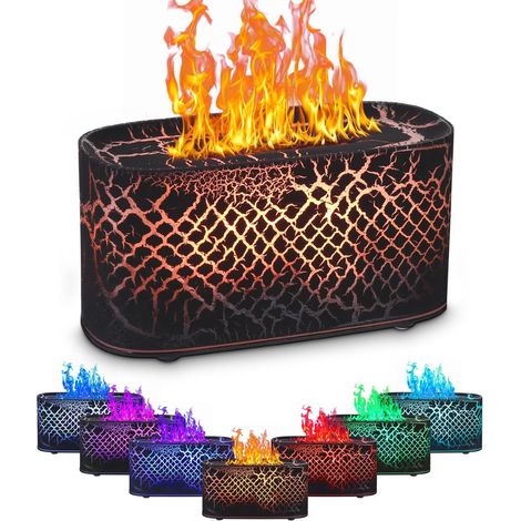 Difusor de aromas con 7 colores LED y efecto de llama - Difusor de aceites esenciales (1/5)