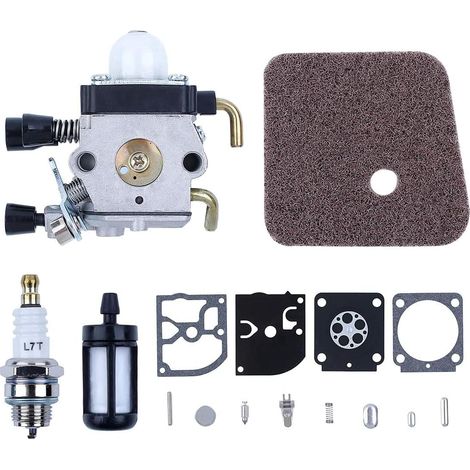Carburatore con Riparazione Kit per Stihl FS38 FS55 FS55R FS55RC KM55 HL45 KM55R Filtro del Carburante dell'Aria Stringa Tagliabordi decespugliatori (1/5)