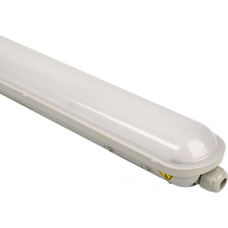 Réglette LED étanche 150 cm 55W IP65 – Éclairage extérieur en polycarbonate – 4000K blanc neutre – Résistance aux chocs IK08 – Crealys (1/6)