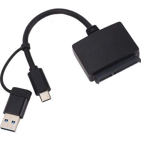 Câble convertisseur Serial ATA vers USB 3.1 Type C pour disque dur externe SSD 2,5 pouces : transfert rapide 10 Gbit/s. (1/5)