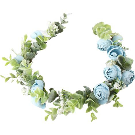 Couronne De Fleurs Artificielles - Baby Breath - Pour Mariage Et Occasions Formelles - Taille Réglable Avec Ruban - 1 Pièce (1/5)