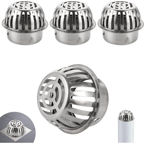 4 Pièces Protège Gouttière, Robustes et Faciles à Utiliser, Crapaudine de Gouttière, Évite le Blocage des Tuyaux, Grille Gouttière Anti Feuilles, pour Filtrer et Bloquer les Feuilles (1/5)