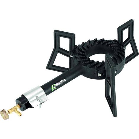 Réchaud Gaz 3 Pieds 8000W - Fonte Émaillée - Robuste - Idéal pour Camping et Barbecue - D-Work