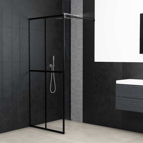 Paroi de douche pour douche à l'italienne, verre de sécurité transparent, 80 x 195 cm (1/5)