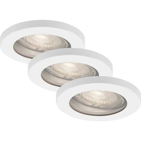 Set de 3 focos empotrables orientables 85 mm GU10 IP65