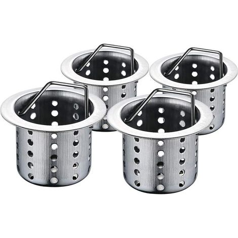 Filtre à Baignoire, Attrape Cheveux Filtre en Acier Drain Hair Catcher Inoxydable pour Évier de Bain Lavabo, Baignoires Bouchon de 3.5cm à 4.5cm(4 Paquets) (1/5)