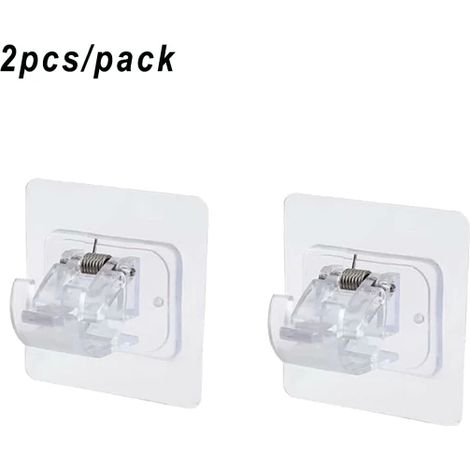 Lot de 2 crochets de porte pour tringle à rideau, clips de suspension pour rideaux et organisation maison (1/5)