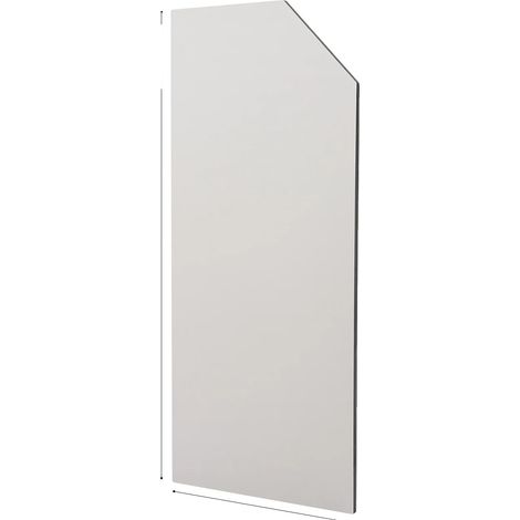Paroi de urinoir, Acier inoxydable, Montée au mur, Angle de biseau (1/2)